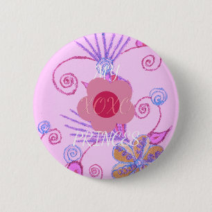 Badge Rond 5 Cm My Little Princess : Baby Pink Vector Inspirationa
