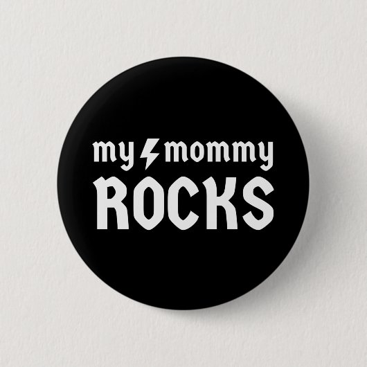 Badge Rond 5 Cm My Maman Rocks (Devant)
