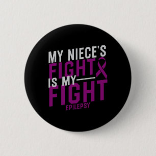 Badge Rond 5 Cm My Niece's Fight is My Fight Epilepsy Awareness
