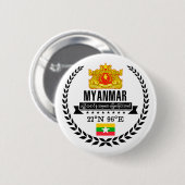 Badge Rond 5 Cm Myanmar (Devant & derrière)