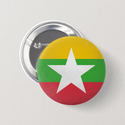 Badge Rond 5 Cm Myanmar (Devant & derrière)