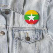 Badge Rond 5 Cm Myanmar Drapeau de charme patriotique (En situation)