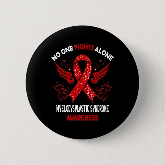 Badge Rond 5 Cm Myélodysplastie Syndrome Mds Sensibilisation (Devant)