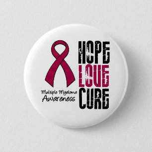 Badge Rond 5 Cm Myélome multiple Cancer Hope Love Cure Ribbon