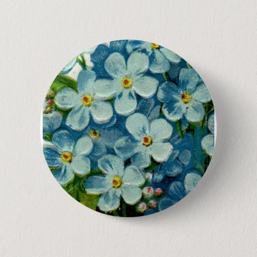Badge Rond 5 Cm Myosotis des marais maçonniques de franc-maçon (Devant)