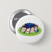 Badge Rond 5 Cm Myrtille de crêpes (Devant & derrière)
