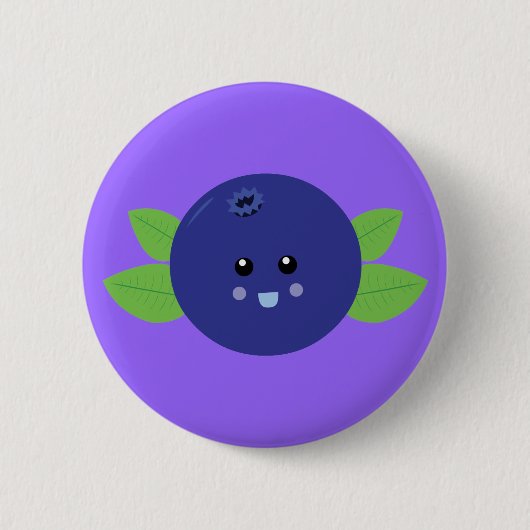 Badge Rond 5 Cm Myrtille mignonne (Devant)