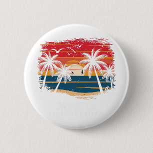 Badge Rond 5 Cm Myrtle Beach Caroline du Sud Surfeur Palmier