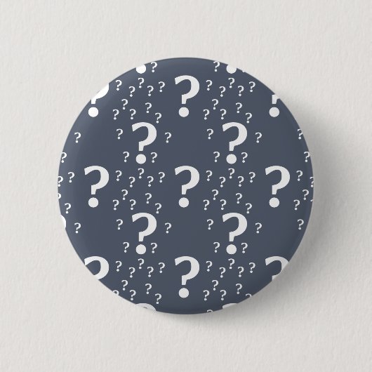 Badge Rond 5 Cm Mystère question marque énigme puzzle bleu-gris (Devant)