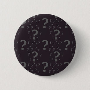 Badge Rond 5 Cm Mystère question marque énigme puzzle gris