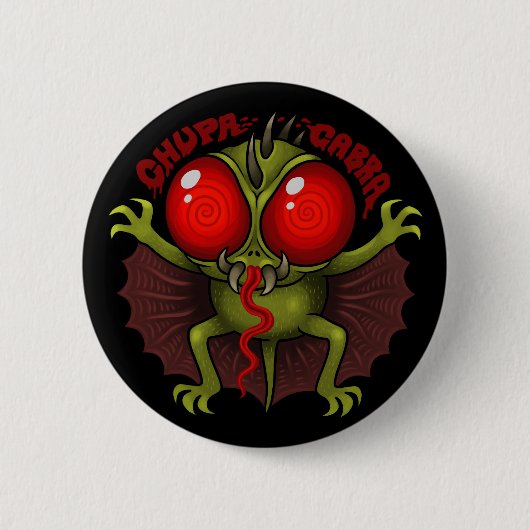 Badge Rond 5 Cm MYTHOLOGIE : Le Chupacabra (Devant)