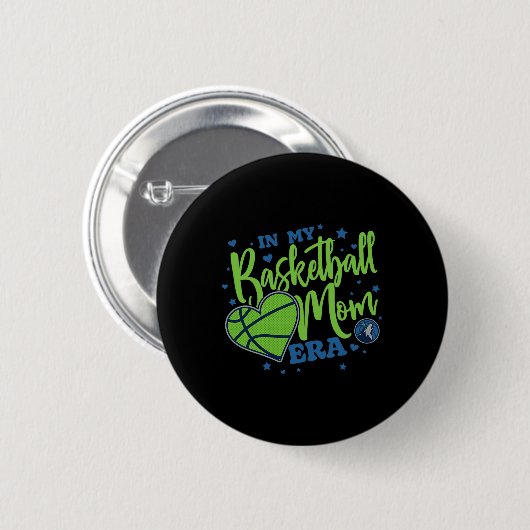 Badge Rond 5 Cm N Minnesota Timberwolves Mother's Day Sketll Mom E (Devant & derrière)