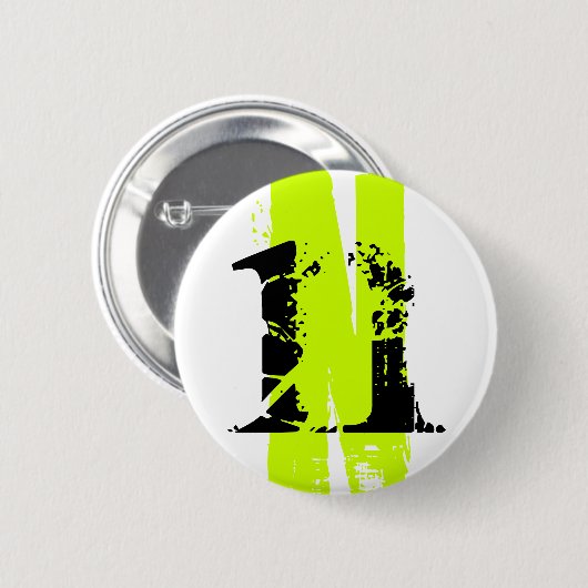 Badge Rond 5 Cm N monogramme (Devant & derrière)