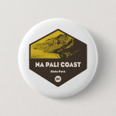Badge Rond 5 Cm Nā Pali Coast State Park Hawaii (Devant)