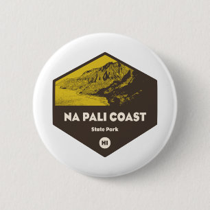 Badge Rond 5 Cm Nā Pali Coast State Park Hawaii