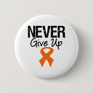 Badge Rond 5 Cm N'abandonnez jamais (le Cancer de rein)