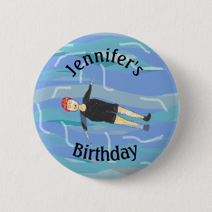 Badge Rond 5 Cm Nager nager nage mer nage
