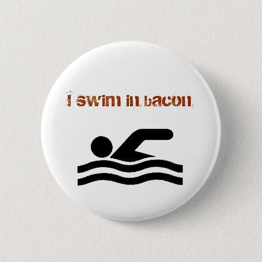 Badge Rond 5 Cm Nageur de lard (Devant)