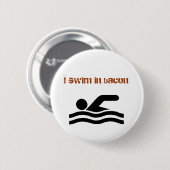 Badge Rond 5 Cm Nageur de lard (Devant & derrière)