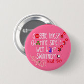 Badge Rond 5 Cm Nageur ? Quoi encore ? (Devant & derrière)