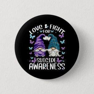 Badge Rond 5 Cm Nain Violet Homme Avec Motif Papillon Mignon