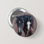 Badge Rond 5 Cm Nakota Mare et Foal (Devant & derrière)