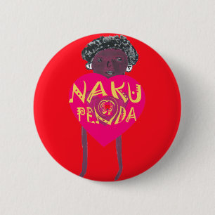 Badge Rond 5 Cm Nakupenda Love Art - Swahili Heart Design