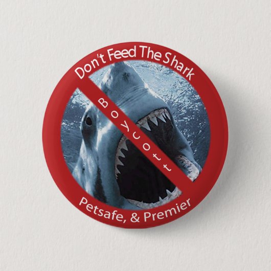 Badge Rond 5 Cm N'alimentez pas le requin (Devant)