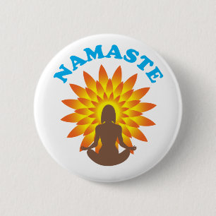 Badge Rond 5 Cm Namaste