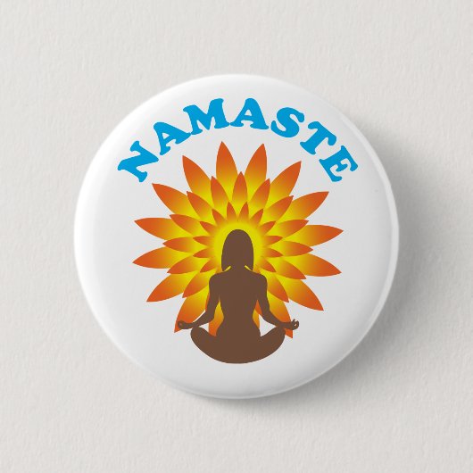 Badge Rond 5 Cm Namaste (Devant)
