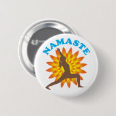 Badge Rond 5 Cm Namaste (Devant & derrière)