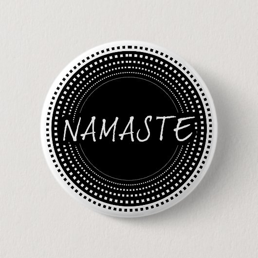 Badge Rond 5 Cm Namaste (Devant)