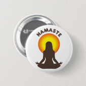Badge Rond 5 Cm Namaste (Devant & derrière)