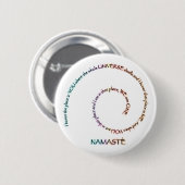 Badge Rond 5 Cm Namaste et sa signification (Devant & derrière)