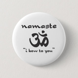 Badge Rond 5 Cm Namaste - Je T'Ai Oublié