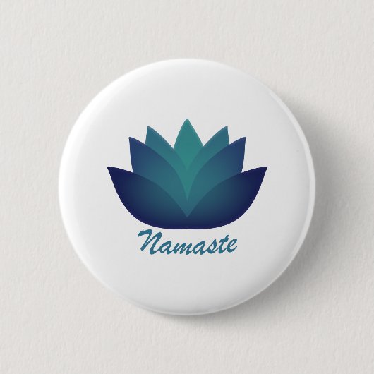 Badge Rond 5 Cm Namaste Lotus Flower (Devant)