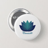 Badge Rond 5 Cm Namaste Lotus Flower (Devant & derrière)