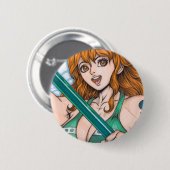 Badge Rond 5 Cm Nami ~ Voleuse de Chat (Devant & derrière)