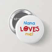 Badge Rond 5 Cm Nana aime mes t-shirts et cadeaux (Devant & derrière)