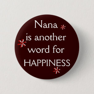 Badge Rond 5 Cm Nana = BONHEUR