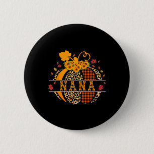 Badge Rond 5 Cm Nana Citrouille Empreinte de léopard pour les femm