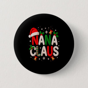 Badge Rond 5 Cm Nana Claus Santa Claus Crochet & Amour de Tricot