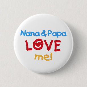 Badge Rond 5 Cm Nana et le papa m'aiment