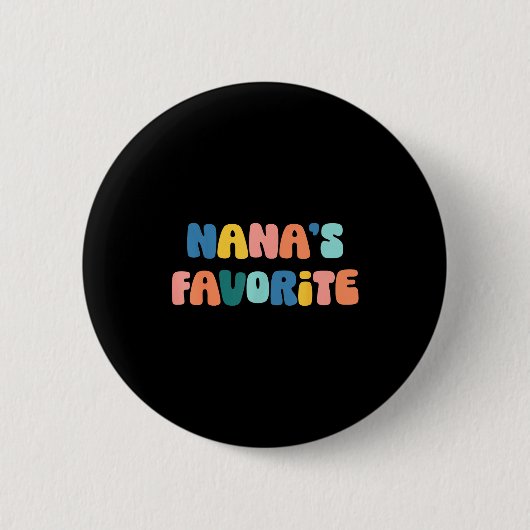 Badge Rond 5 Cm Nana's Favorite Mother's Day Grandma  (Devant)