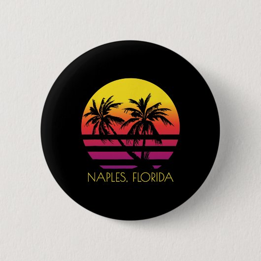 Badge Rond 5 Cm Naples Floride (Devant)