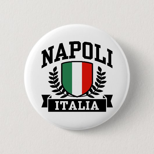Badge Rond 5 Cm Napoli Italia (Devant)