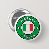 Badge Rond 5 Cm Napoli Italie (Devant & derrière)