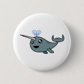 Badge Rond 5 Cm Narwhal ! (Devant)