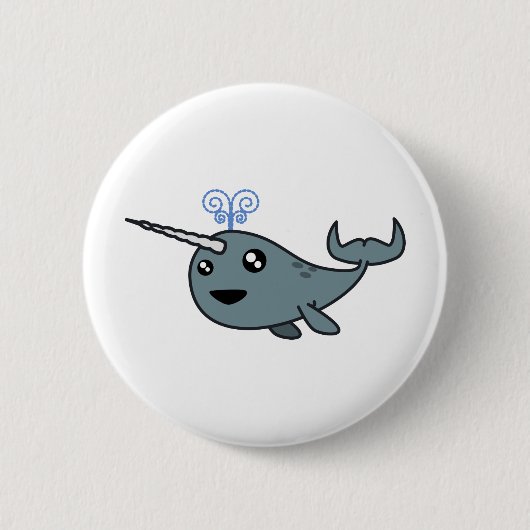 Badge Rond 5 Cm Narwhal ! (Devant)