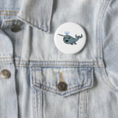Badge Rond 5 Cm Narwhal ! (En situation)